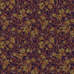 Printed Viscose SHAE Navy Blue / Toffee